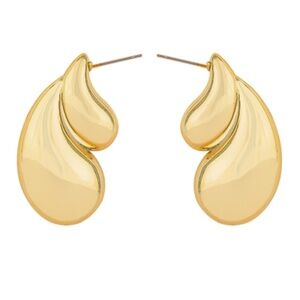 Double Teardrop Textured Earrings